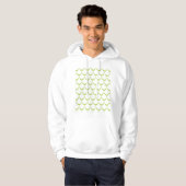 Groene Geometrische Schalen Patroon Hoodie (Voorkant volledig)