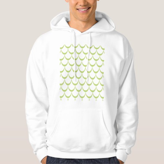 Groene Geometrische Schalen Patroon Hoodie (Voorkant)