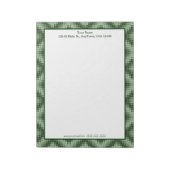 Groene Geometrische Spaanplaat  Notitieblok (Linkerzijde)