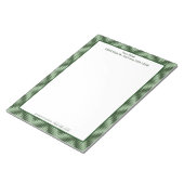 Groene Geometrische Spaanplaat  Notitieblok (Schuin)