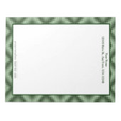 Groene Geometrische Spaanplaat  Notitieblok (Voorkant)