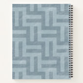 Groene geometrische strepen notitieboek (Achterkant)