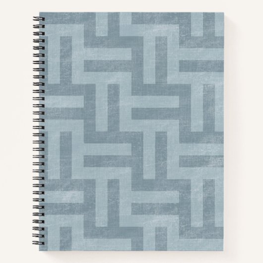 Groene geometrische strepen notitieboek (Voorkant)