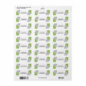 Groene geometrische stripe Adresetiketten Etiket (Full Sheet)