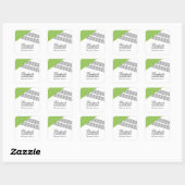 Groene geometrische stripe Afstuderen Stickers (Vel)