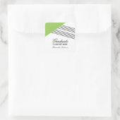 Groene geometrische stripe Afstuderen Stickers (Tas)