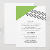 Groene geometrische Stripe Information Kaart (Voorkant / Achterkant)