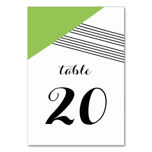 Groene geometrische striptabel Kaart (Voorkant)