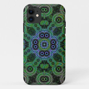 Groene Geometrische Tandwielen Patroon CaseMate iP iPhone 11 Hoesje
