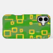 Groene geometrische telefoonhoes iPhone hoesje (Achterkant horizontaal)