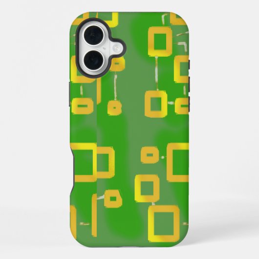 Groene geometrische telefoonhoes iPhone hoesje (Achterkant)