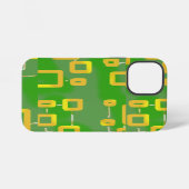 Groene geometrische telefoonhoes iPhone hoesje (Achterkant horizontaal)