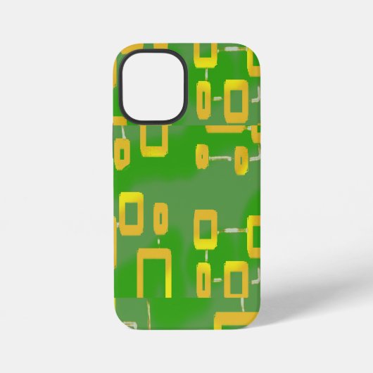 Groene geometrische telefoonhoes iPhone hoesje (Achterkant)