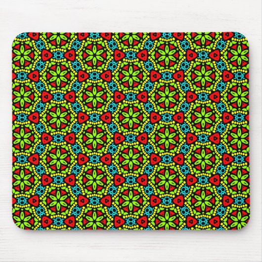 Groene geometrische ventilator muismat (Voorkant)
