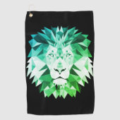 Groene geometrische verbinding golfhanddoek (Voorkant)