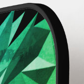 Groene geometrische verbinding pickleball paddle (Links Detail)