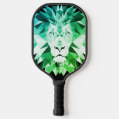 Groene geometrische verbinding pickleball paddle (Achterkant)