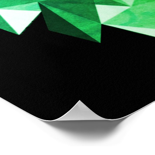 Groene geometrische verbinding poster (Hoek)