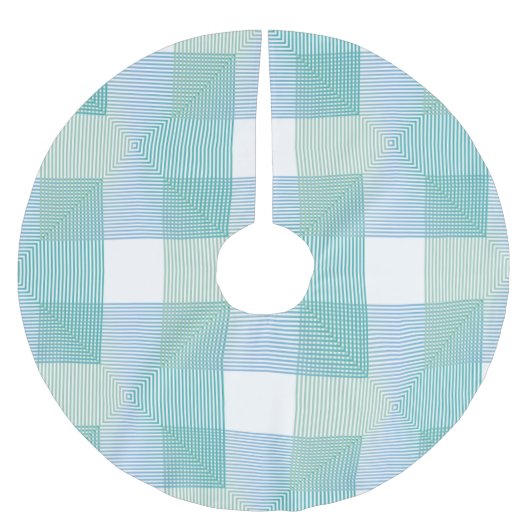 Groene geometrische vierkanten kerstboom rok (Voorkant)