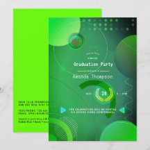 Groene Geometrische Virtuele Afstudeerfeest