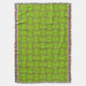 Groene geometrische werpdeken deken (Voorkant Verticaal)