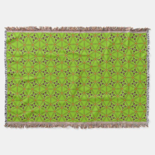 Groene geometrische werpdeken deken (Voorkant)