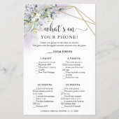 Groene geometrische what's on your phone-flyer flyer (Voorkant)