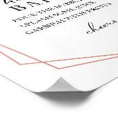 Groene geometrische witte bloem Mimosa Bar bord Poster (Hoek)