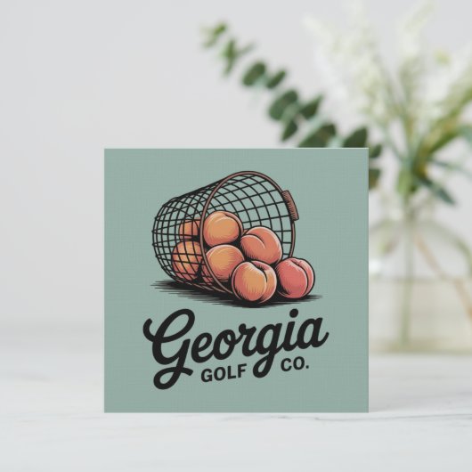 Groene Georgia Golf Co Range Emmer  Kaart (Staand voorkant)