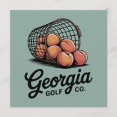 Groene Georgia Golf Co Range Emmer  Kaart (Voorkant)