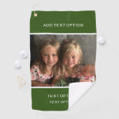 Groene Gepersonaliseerd persoonlijke foto Golfhanddoek (Insitu)