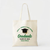 Groene Gepersonaliseerde Afgestudeerde 2023 Afstud Tote Bag (Voorkant)