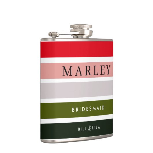 Groene gepersonaliseerde bruidsmeisje hipflacon heupfles (Rechts)