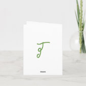 GROENE Gepersonaliseerde de notakaart van de Kaart (Achterkant)