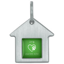 Groene Gepersonaliseerde Hond ID Tag Naam & Telefo