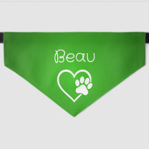Groene gepersonaliseerde hondenbandana