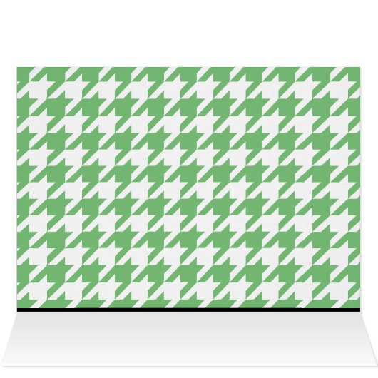 Groene Gepersonaliseerde Houndstooth Dank u kaarte (Binnen Horizontaal (Boven))
