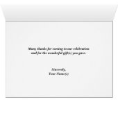 Groene Gepersonaliseerde Houndstooth Dank u kaarte (Binnen Horizontaal (Onder))