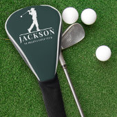Groene gepersonaliseerde Monogram Golf Swing Golfheadcover