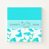 Groene gepersonaliseerde naam walvissen notitieboek (Achterkant)