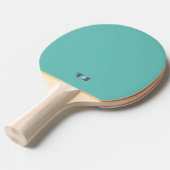 Groene gepersonaliseerde  tafeltennisbatje (Voorkant Gekanteld)