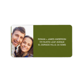 Groene Geperste Koppel Boho Trouwlabel Etiket