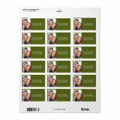 Groene Geperste Koppel Boho Trouwlabel Etiket (Full Sheet)