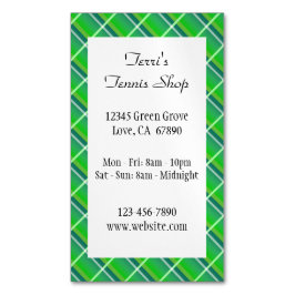 Groene Geplakte Kleine BedrijfsMagnetische Kaart v Visitekaartje Magneet