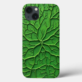 Groene gepresteerde boomstructuur iPhone hoesje