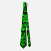 Groene gerafelde abstractie stropdas (Voorkant)
