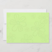 Groene Gerber Daisy Bridal Shower Invitation Kaart (Achterkant)