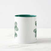 Groene geruit Lucky Clover met paar namen Mok (Midden)