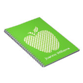 Groene geruite appel notitieboek voor docenten (Rechterzijde)