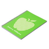 Groene geruite appel notitieboek voor docenten (Linkerzijde)